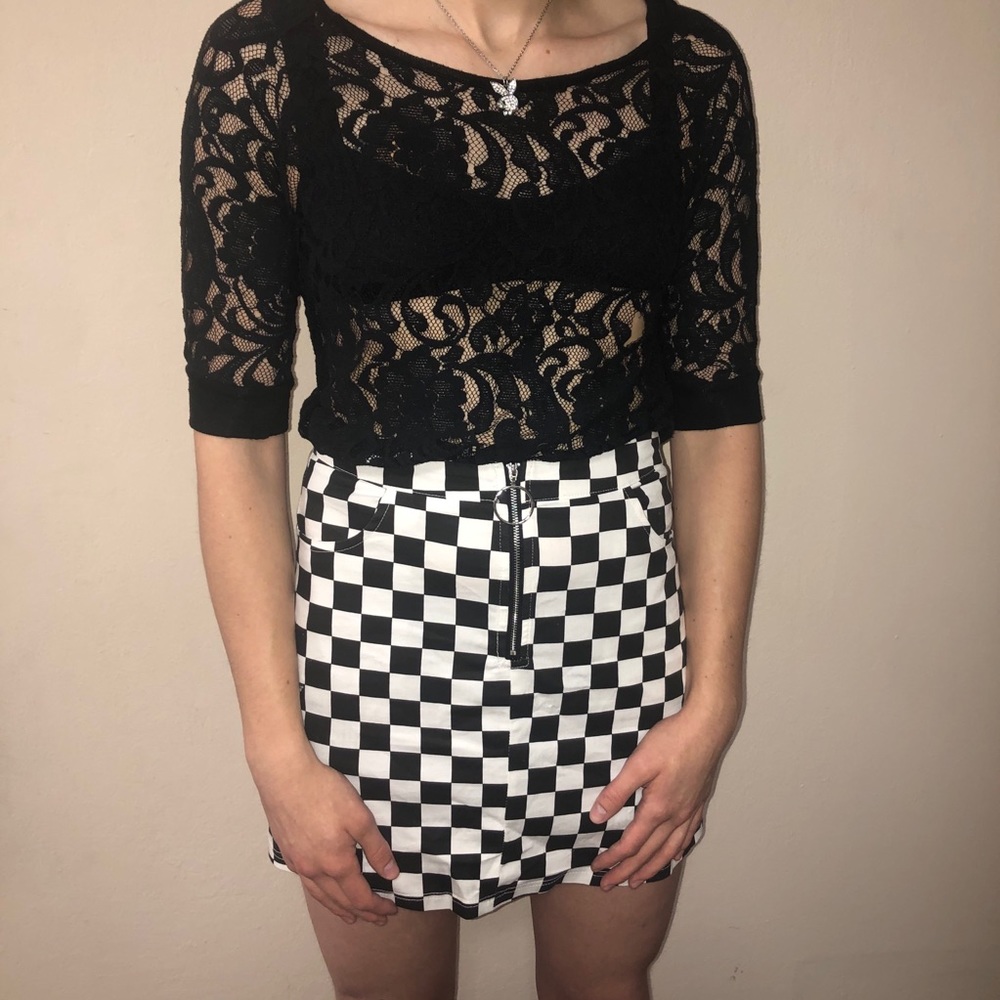 Sheer lace top